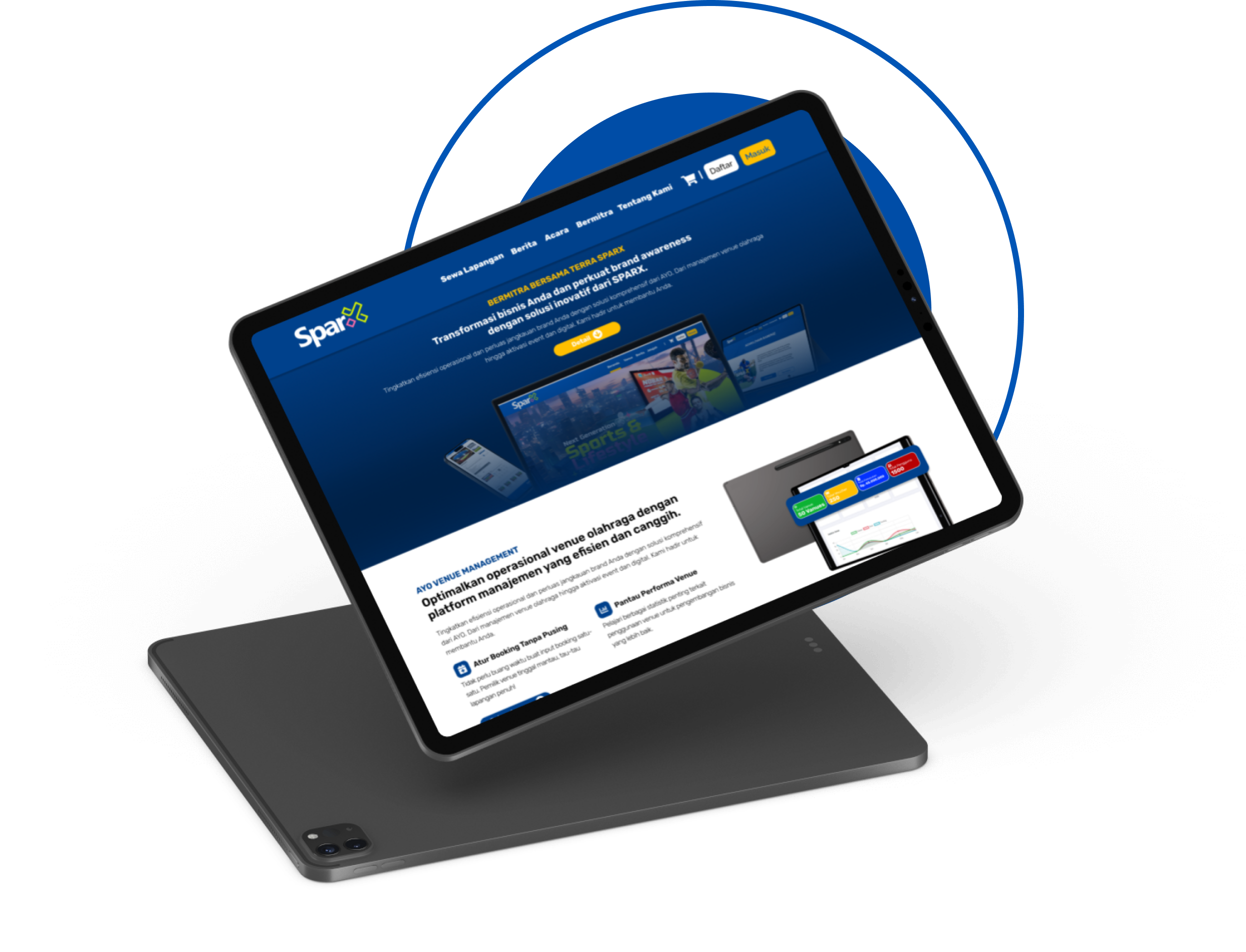 Digital activation on a laptop screen